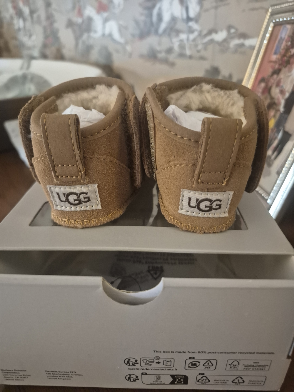 NWT UGG Chestnut Suede Baby Boots Size 0/1